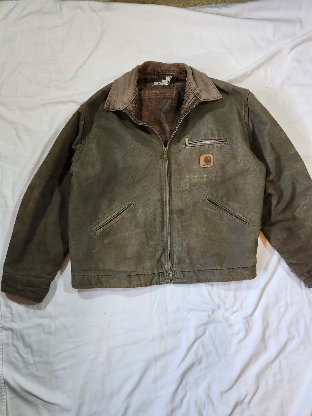 Vintage Carhartt Detroit Jacket J76 MOS Blanket Lined USA Made